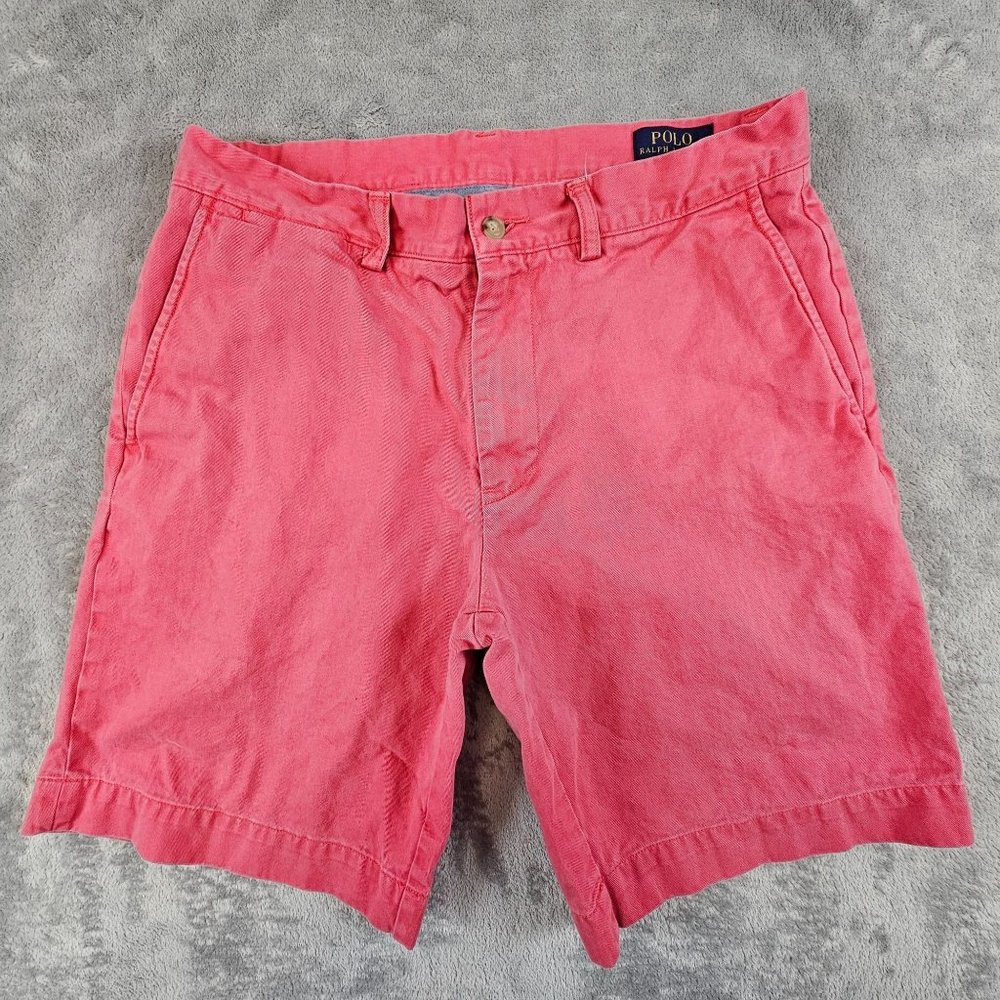 Polo‎ Ralph Lauren Chino Shorts Men's 32 Soft Red Classic Fit Casual Wear